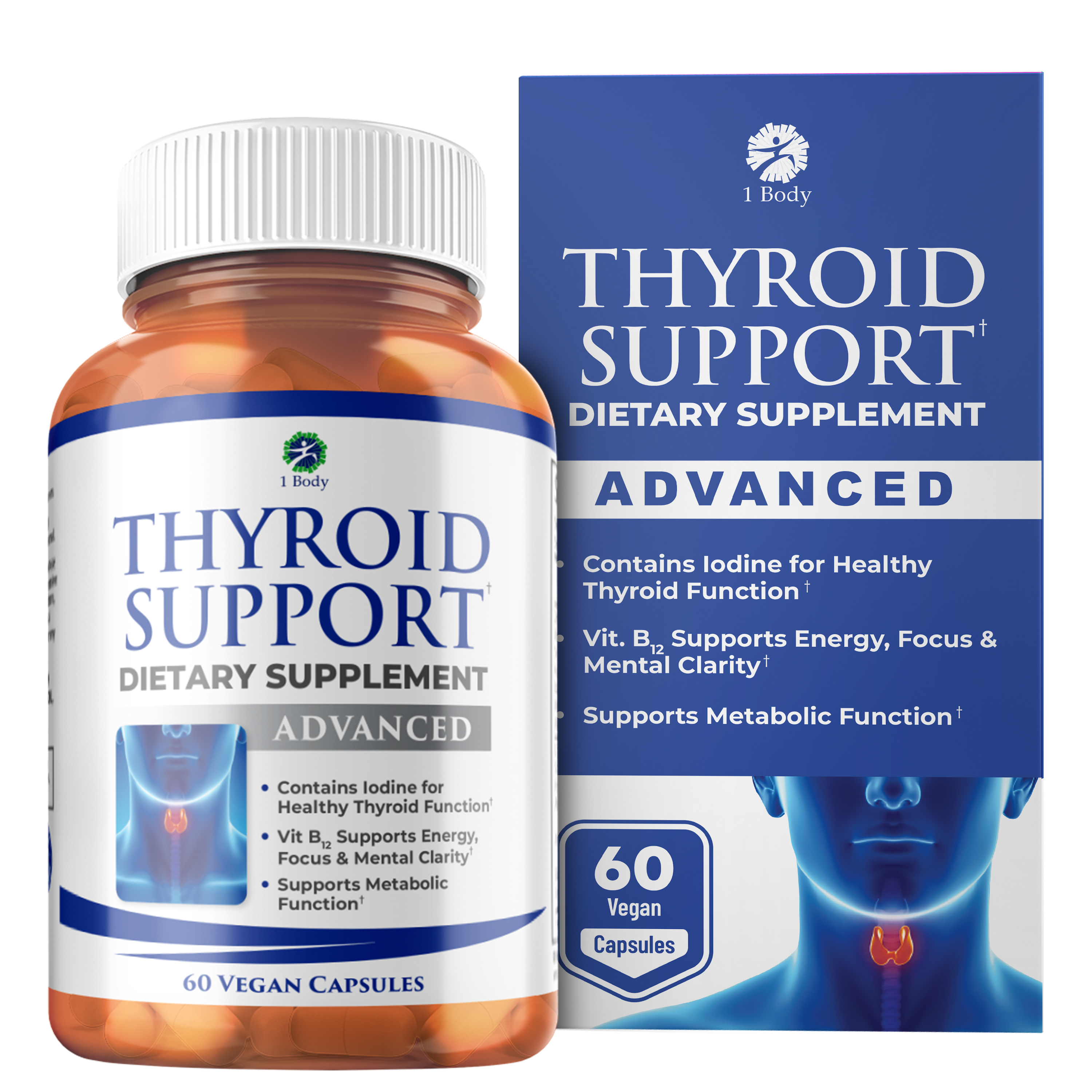1 Body Thyroid Support bottle and carton