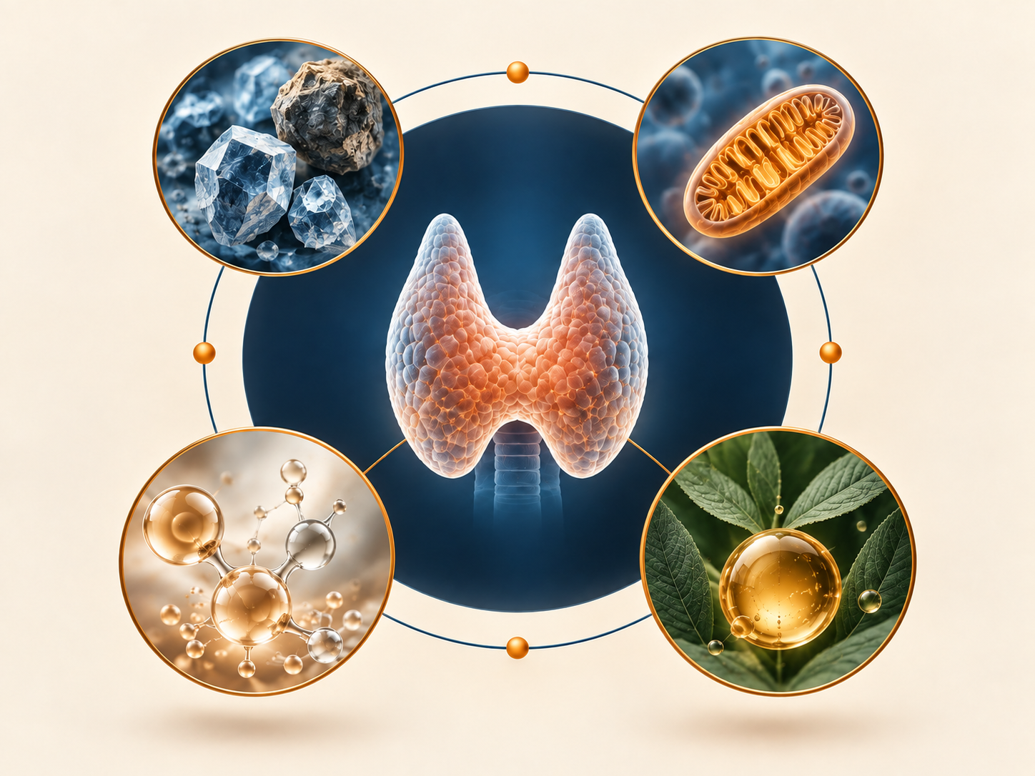 Four-part nutrient network supporting the thyroid, energy, and metabolism picture